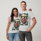 Costa Rica Sloth holding flower T-shirt (Unisex)