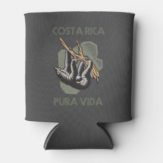 Costa Rica Sloth Souvenir Blikjeskoeler (Voorkant)