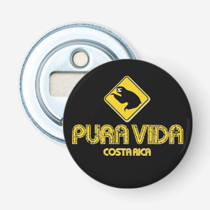 Costa Rica Sloth Souvenir Button Flesopener