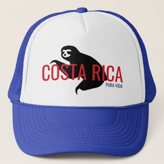 Costa Rica Sloth Souvenir Pet | Blauw (Voorkant)