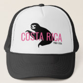 Costa Rica Sloth Souvenir Pet | roze (Voorkant)
