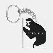Costa Rica Sloth Souvenir Sleutelhanger (Voorkant Links)