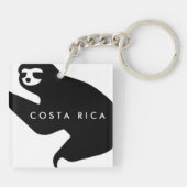 Costa Rica Sloth Souvenir Sleutelhanger (Achterkant)