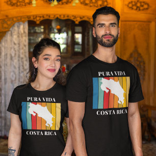 Costa Rica Souvenir Colorful Map T-shirt