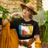 Costa Rica Souvenir Colorful Map T-shirt
