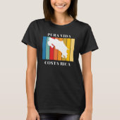 Costa Rica Souvenir Colorful Map T-shirt (Voorkant)