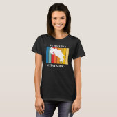 Costa Rica Souvenir Colorful Map T-shirt (Voorkant volledig)