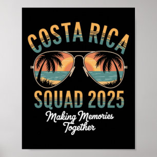 Costa Rica Squad 2025 Vakantie Tropisch Pura Vida Poster