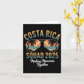 Costa Rica Squad 2025 Vakantie Tropische Pura Vida Kaart (Gele Bloem)