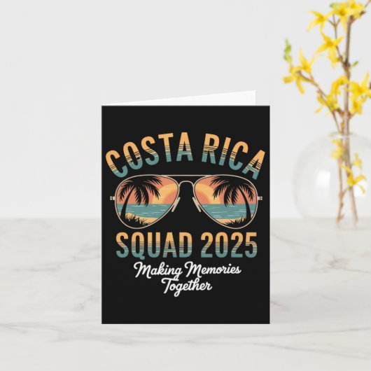 Costa Rica Squad 2025 Vakantie Tropische Pura Vida Kaart (Gele Bloem)