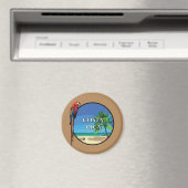 Costa Rica - Standaard, 2¼ inch ronde magneet (Insitu (Vaatwasser))