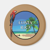 Costa Rica - Standaard, 2¼ inch ronde magneet (Voorkant)