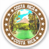 Costa Rica Sticker (Voorkant)