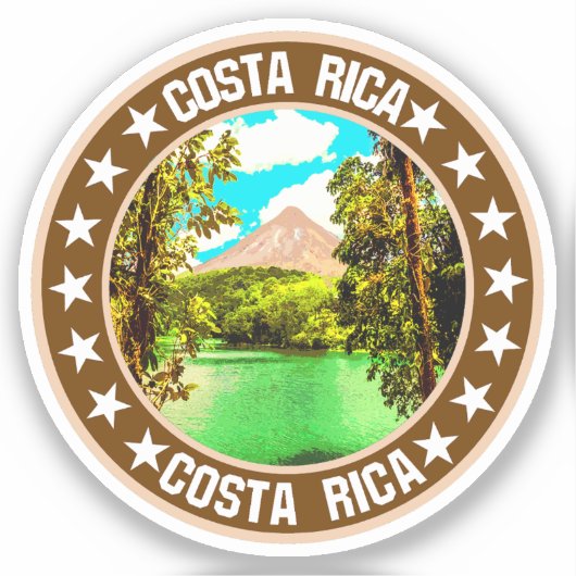 Costa Rica Sticker (Voorkant)