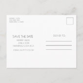 Costa Rica Strand Huwelijk Save the Date Aankondigingskaart (Achterkant)