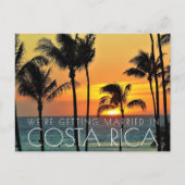 Costa Rica Strand Huwelijk Save the Date Aankondigingskaart (Voorkant)