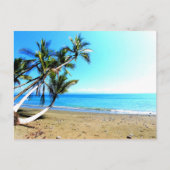 Costa Rica, strand met palmboom Briefkaart (Voorkant)