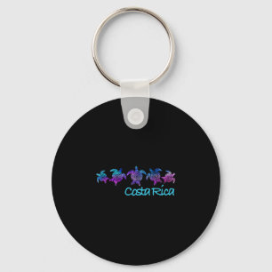 Costa Rica strand ontwerp Tril Turtle cadeau Sleutelhanger