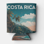 Costa Rica Strand Pura Vida Blikjeskoeler (Voorkant)