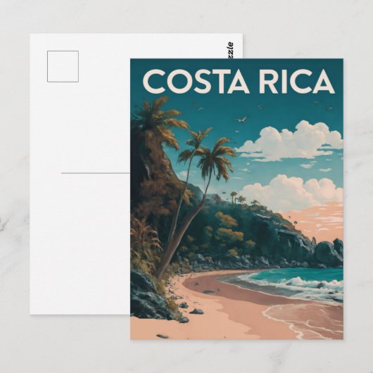 Costa Rica Strand Pura Vida Briefkaart (Voorkant / Achterkant)