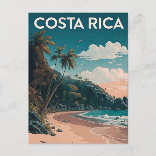 Costa Rica Strand Pura Vida Briefkaart (Voorkant)