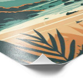 Costa Rica Strand Pura Vida Foto Afdruk (Hoek)