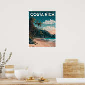 Costa Rica Strand Pura Vida Poster (Keuken)