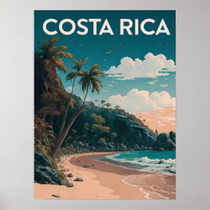 Costa Rica Strand Pura Vida Poster