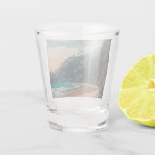Costa Rica Strand Pura Vida Shot Glas (Achterkant)