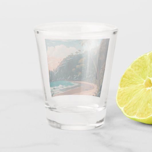 Costa Rica Strand Pura Vida Shot Glas (Achterkant)