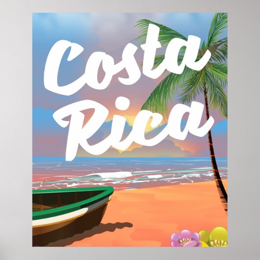 Costa Rica strand reisposter Poster (Voorkant)