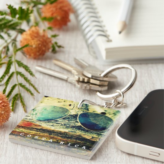 Costa Rica Sunbril Pura Vida Sleutelhanger (Voorkant Rechts)