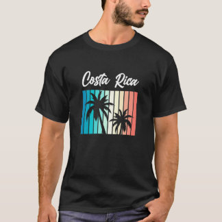 Costa Rica Sunset 70s 80s Retro Vacatie C T-shirt