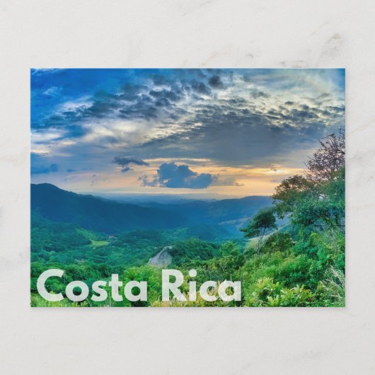 Costa Rica Sunset Briefkaart (Voorkant)