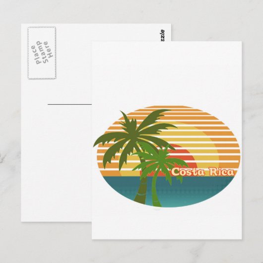 Costa Rica Sunset Briefkaart (Voorkant / Achterkant)