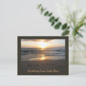 Costa Rica Sunset Briefkaart (Staand voorkant)