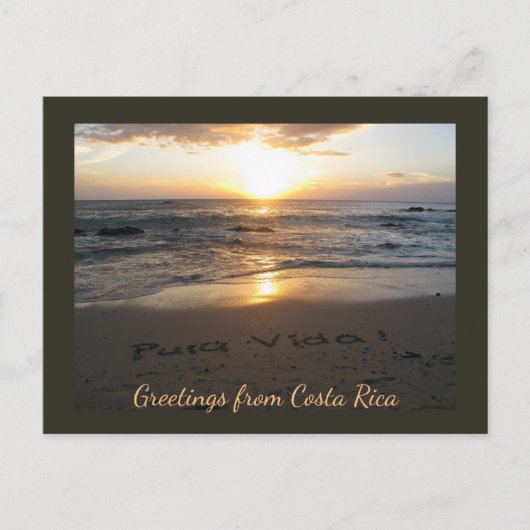 Costa Rica Sunset Briefkaart (Voorkant)