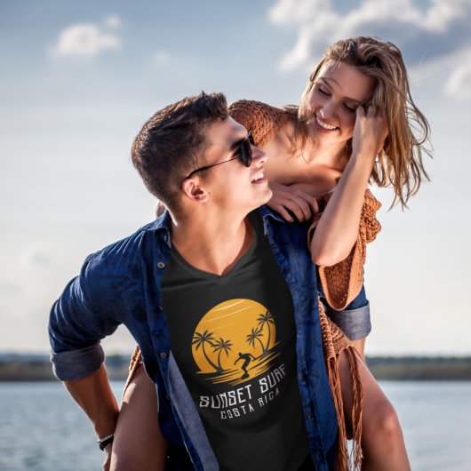 Costa Rica Sunset Surf Souvenir T-shirt
