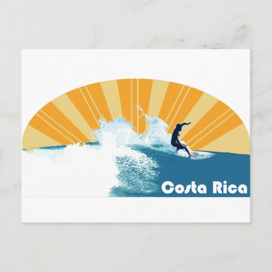 Costa Rica Surf Briefkaart (Voorkant)