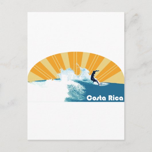 Costa Rica Surf Briefkaart (Voorkant)