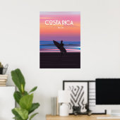 Costa Rica surf strandstrand poster (Thuiskantoor)