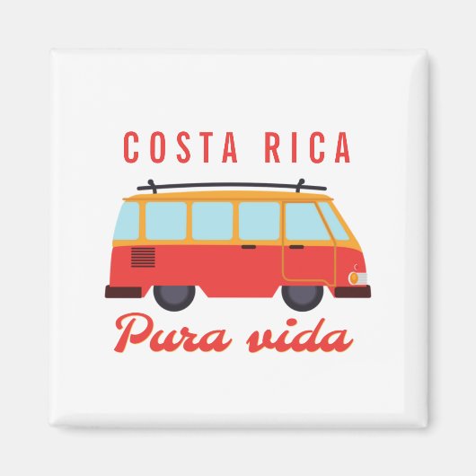 Costa Rica Surfen Van Magnet (Voorkant)