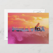 Costa Rica Surfer Pura Vida Briefkaart (Voorkant / Achterkant)