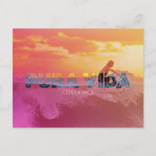 Costa Rica Surfer Pura Vida Briefkaart