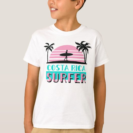 Costa Rica Surfer T-shirt (Voorkant)