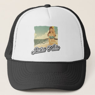 Costa Rica Surfer's Pura Vida Beauful Woman Trucker Pet