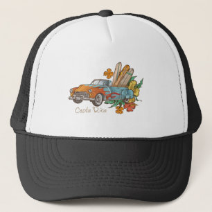 Costa Rica Surfing Hotrod Surfer Trucker Pet