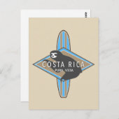 Costa Rica Surfing Sloth Postcard Briefkaart (Voorkant / Achterkant)