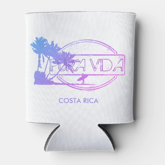 Costa Rica Surfing Surfer Pura Vida Blikjeskoeler (Voorkant)