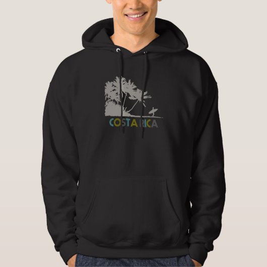 Costa Rica Surfing Surfers Hoodie (Voorkant)
